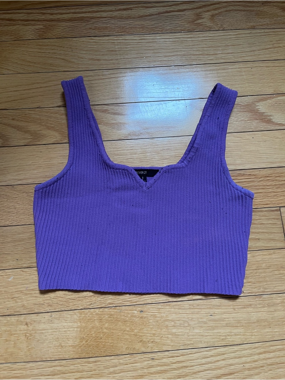 Forever 21 Lavender Ribbed Cropped Tank